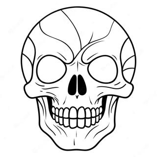 Calavera Espeluznante Páginas Para Colorear