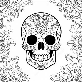 Pagina Para Colorear De Una Calavera Brillante En La Oscuridad 123456-57759