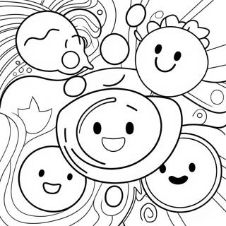 Pagina Para Colorear De Expresiones Faciales Felices 123482 57778