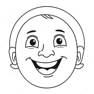 Pagina Para Colorear De Expresiones Faciales Felices 123482-57779