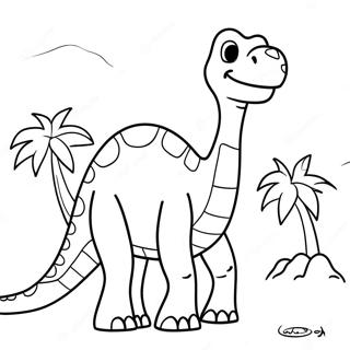 Brontosaurio Páginas Para Colorear