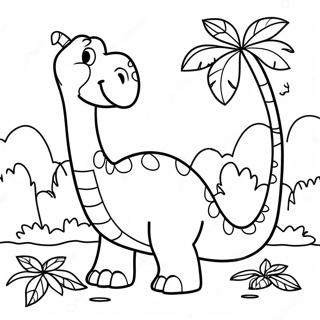 Brontosaurio Páginas para colorear