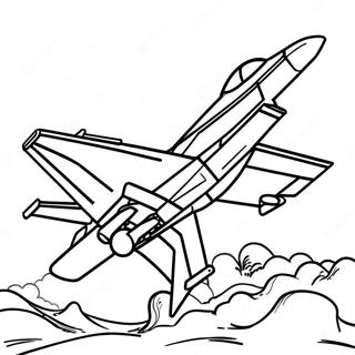 Pagina Para Colorear Del Jet De Combate F18 Con Piloto 123588 57868