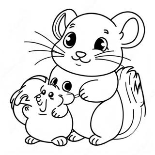 Pagina Para Colorear De La Familia Chinchilla 123947-58147