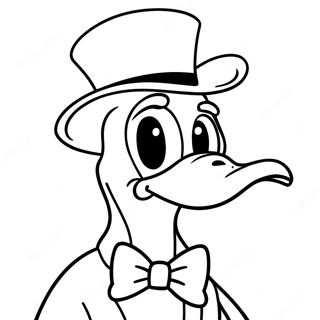 Pagina Para Colorear De Pato Daffy Con Pajarita 123971-58160