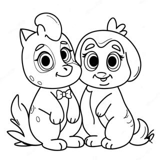 Pagina Para Colorear De Amigos Carinosos 124100-58360