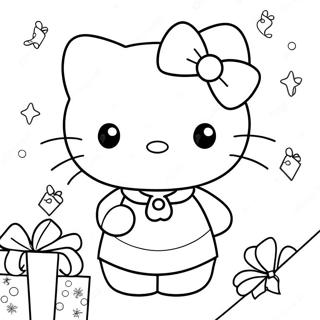 Feliz Navidad Hello Kitty Páginas Para Colorear