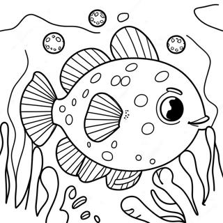 Pagina Para Colorear Del Pez Globo En El Arrecife De Coral 124203-58439