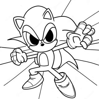 Pagina Para Colorear De Sonic Spiderman En Pose De Accion 124279-58492