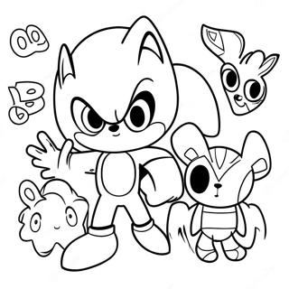 Pagina Para Colorear De Sonic Spiderman Con Amigos 124280-58493