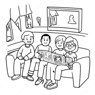 Pagina Para Colorear De Noche De Pelicula Familiar 124435 58613