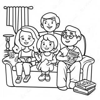 Pagina Para Colorear De Noche De Pelicula Familiar 124435 58616