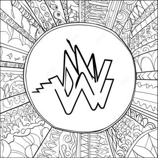 Pagina Para Colorear Del Logo De La Wwe 124742-58852