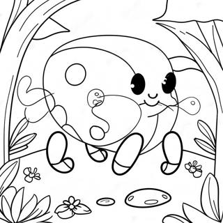 Página Para Colorear De Buggy Huggy Aventurero Explorando El Jardín Páginas Para Colorear