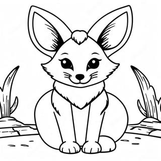 Zorro Fennec Páginas Para Colorear