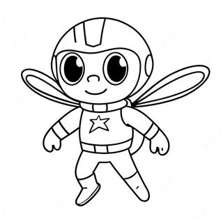 Pagina Para Colorear De Chico Mosca En Un Disfraz De Superheroe 125079-59118