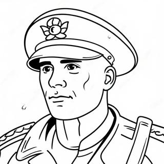 Dibujo Para Colorear De Un Valiente Soldado De Marines 125206-59205