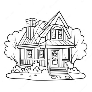 Dibujo Para Colorear Del Exterior De La Casa De Hola Vecino 125232-59230