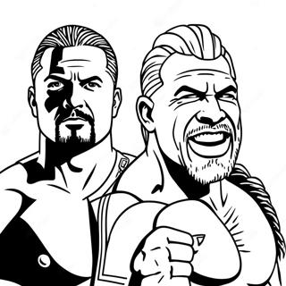 Pagina Para Colorear De Superestrellas De La Wwe En Accion 125360-59325