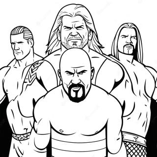 Pagina Para Colorear De Superestrellas De La Wwe En Accion 125360-59327