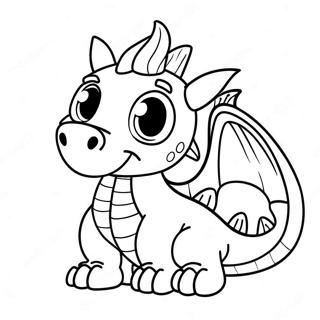 Pagina Para Colorear De Un Lindo Dragon De Fuego Bebe 125541-59475