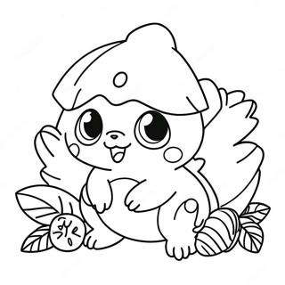 Pagina Para Colorear De Pokemon Lindo Con Pavo De Accion De Gracias 125591-59507