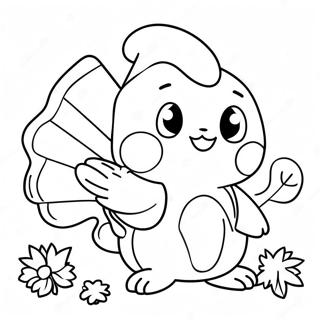 Pagina Para Colorear De Pokemon Lindo Con Pavo De Accion De Gracias 125591-59508