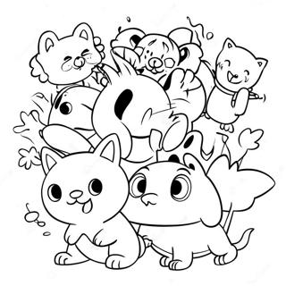 Pagina Para Colorear De Animales Divertidos De Dibujos Animados De Los 90 125697 59593