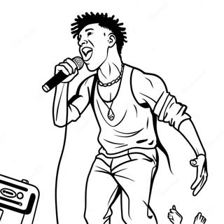 Pagina Para Colorear De Nle Choppa Actuando En El Escenario 125772-59648