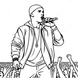 Pagina Para Colorear De Eminem Actuando En El Escenario 125798 59667
