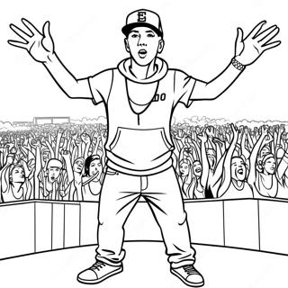 Pagina Para Colorear De Eminem Actuando En El Escenario 125798 59668
