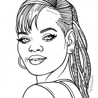 Rihanna Páginas Para Colorear