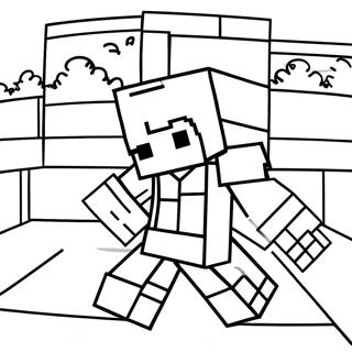 Minecraft Steve Páginas Para Colorear