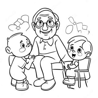 Pagina Para Colorear De Abuelo Divertido Jugando Con Sus Nietos 126263-60026