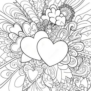 Pagina Para Colorear De Corazones De Amor Coloridos 126417-60146