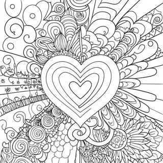 Pagina Para Colorear De Patron De Amor Psicodelico 126418-60151