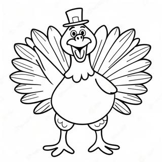 Pagina Para Colorear De Pavo Divertido Bailando 126678-60354