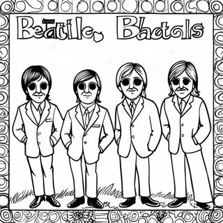 Pagina Para Colorear De La Portada Del Album Colorido De Los Beatles 126702-60365