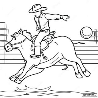 Pagina Para Colorear De Jinete De Toros Lleno De Accion 126887-60517