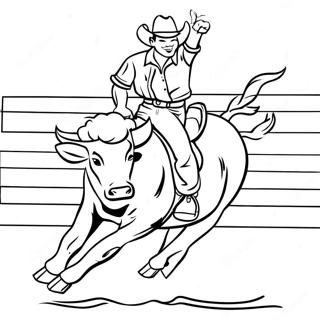 Pagina Para Colorear De Jinete De Toros Lleno De Accion 126887-60520