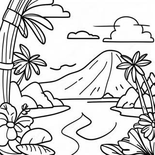 Pagina Para Colorear Escena De La Naturaleza De Costa Rica 127063-60644