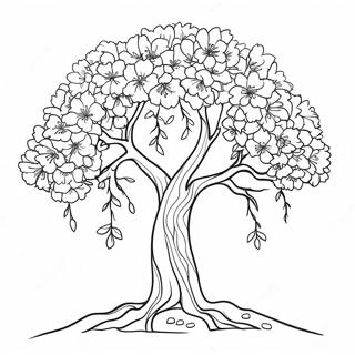 Pagina Para Colorear Arbol De Flores De Cerezo 127113-60683