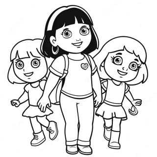 Dora Y Amigos Páginas Para Colorear