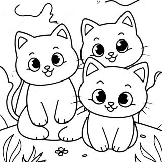 Pagina Para Colorear De Curiosos Gatitos Explorando 127272-60820