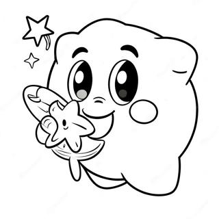 Pagina Para Colorear De Kirby Comiendo Una Estrella 12727-2801