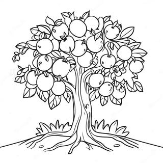 Árbol De Manzana Páginas Para Colorear