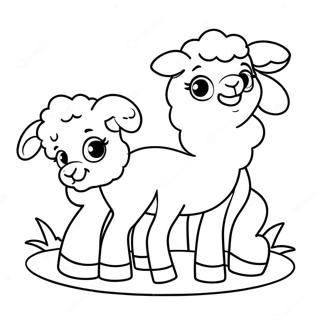 Pagina Para Colorear De Un Cordero Bebe Y Su Madre 127530-61147