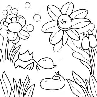 Pagina Para Colorear De Flores De Jardin Relajantes 127606 61069