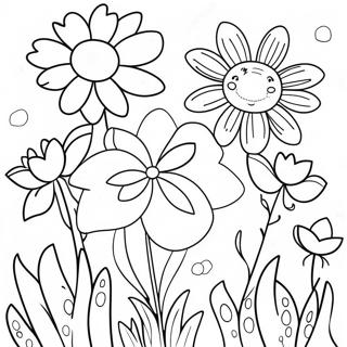 Pagina Para Colorear De Flores De Jardin Relajantes 127606 61072