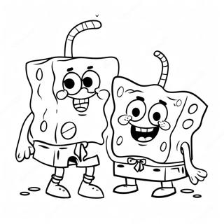 Pagina Para Colorear De Bob Esponja Y Patricio Jugando 127887-61413